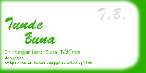 tunde buna business card